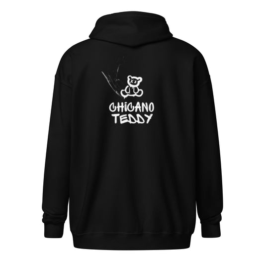 Unisex Chicano Teddy  Zipper Black