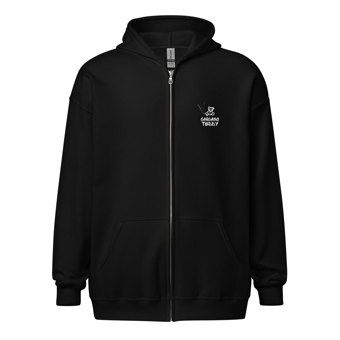 Unisex Chicano Teddy  Zipper Black